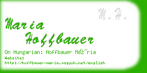 maria hoffbauer business card